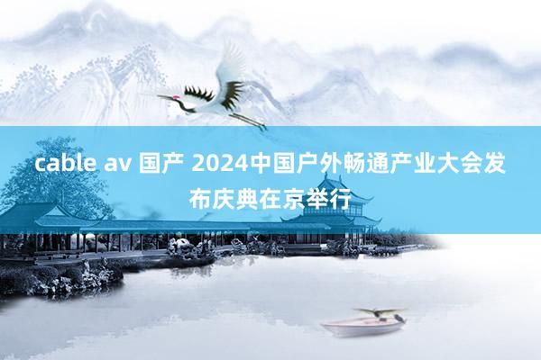 cable av 国产 2024中国户外畅通产业大会发布庆典在京举行