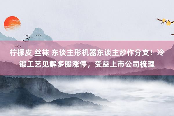 柠檬皮 丝袜 东谈主形机器东谈主炒作分支！冷锻工艺见解多股涨停，受益上市公司梳理