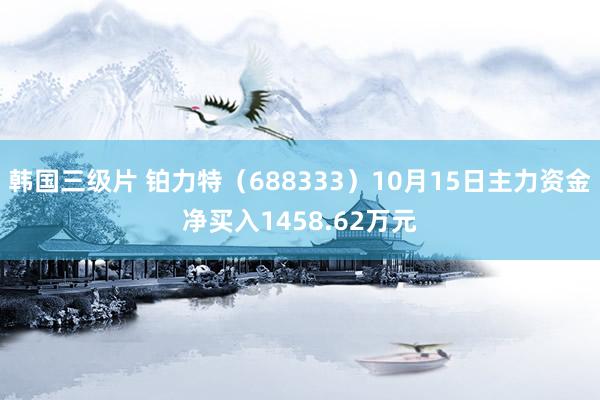 韩国三级片 铂力特（688333）10月15日主力资金净买入1458.62万元