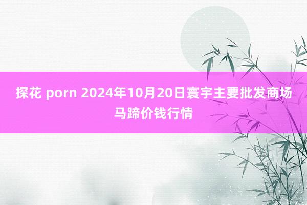 探花 porn 2024年10月20日寰宇主要批发商场马蹄价钱行情