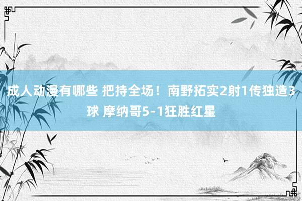 成人动漫有哪些 把持全场！南野拓实2射1传独造3球 摩纳哥5-1狂胜红星