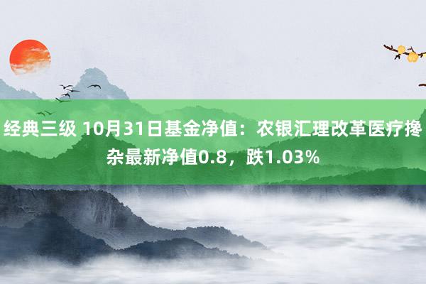 经典三级 10月31日基金净值：农银汇理改革医疗搀杂最新净值0.8，跌1.03%