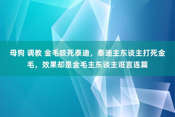 母狗 调教 金毛咬死泰迪，泰迪主东谈主打死金毛，效果却是金毛主东谈主诳言连篇