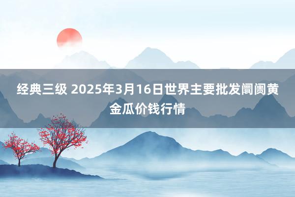 经典三级 2025年3月16日世界主要批发阛阓黄金瓜价钱行情